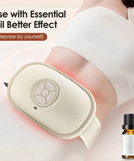 Electric Belly Shaking Massager Red Light Therapy Heating Pad Abdominal Massage Belt Bian Stone Kneading Anti Cellulite Massager nkhluka