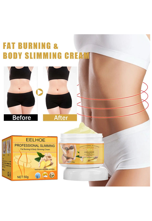 3-Pack Ginger Fat Burning Cream Slimming Fat Burning Kit Body Slimming Massage Full Leg Waist Tightening Skin Fat metabolism Kit nkhluka