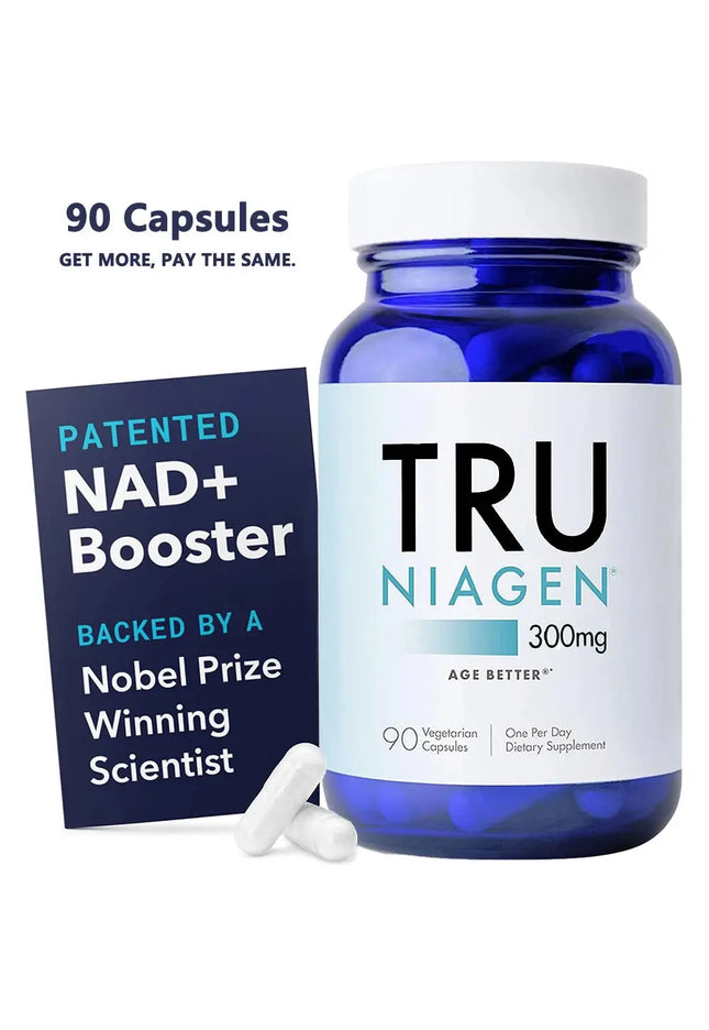 TRU NIAGEN Patented NAD+ Supplement for Anti Aging and Cell Regeneration, 300mg Niagen, Supports Cellular Energy, Brain, Muscle nkhluka