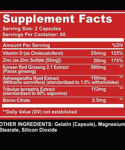 Muscle Supplement - Muscle Mass Increase, Anabolic Activity Support,Muscle Development,Increased Strength - 120 Capsules nkhluka