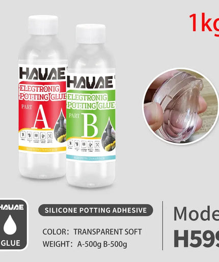 1kg Electronic potting glue silicone epoxy AB two component thermal conductivity flame retardant insulation Silicone resin epoxy nkhluka