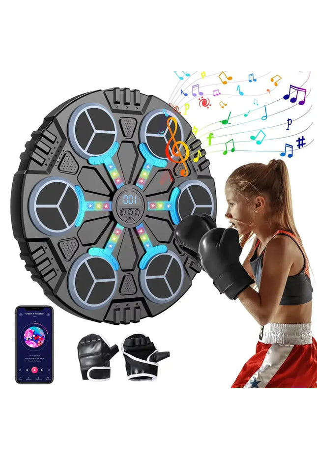Smart Bluetooth Connection Music Boxing Machine Noise Reduction Wall Mounted Boxing Electronic Target 3 Speed Adjustment nkhluka