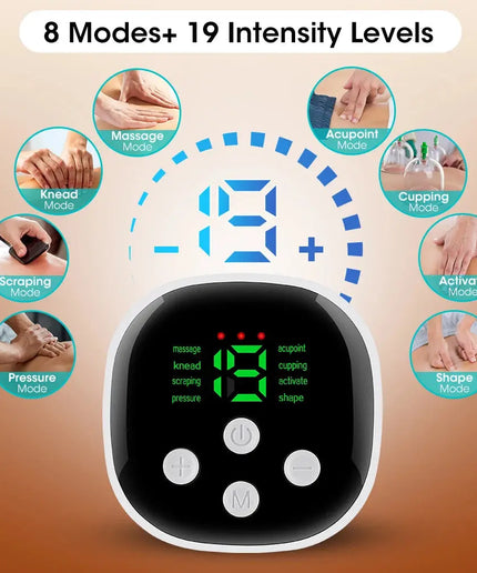 Smart Waist Massager EMS Pulse Vibration 8 Modes Hot Compress Lumbar Protection Abdominal Trainer Body Slimming Device nkhluka