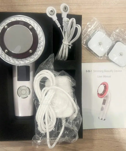 8 IN 1 EMS Body Slimming Massager Anti Cellulite Ultrasonic Cavitation Weight Loss Machine Fat Burner Electric Infrared Slimming nkhluka