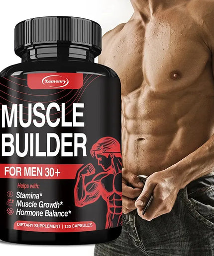 Muscle Supplement - Muscle Mass Increase, Anabolic Activity Support,Muscle Development,Increased Strength - 120 Capsules nkhluka