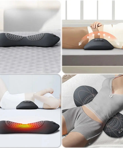 Wasai 3 in 1 Lumbar Support Pillow with Adjustable Height Back Massager with Heat Back Support Pillow for Lower Back Massager nkhluka