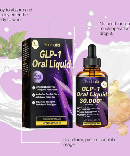 30ml GLP-1 Oral Liquid GLP 1 Peptide Complex Serum Weight Loss Supplements Natural Advanced Body Care Liquids Drops For Women nkhluka