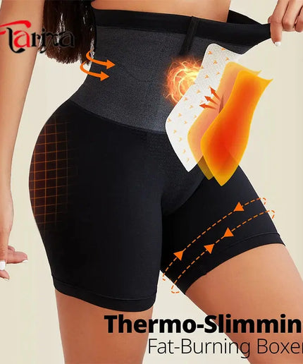 Flarixa Women High Waist Slimming Shorts Panties Tummy Control Boyshorts Shaperwear Bottom Thermal Flat Burning Sweat Panty nkhluka