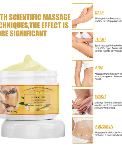 3-Pack Ginger Fat Burning Cream Slimming Fat Burning Kit Body Slimming Massage Full Leg Waist Tightening Skin Fat metabolism Kit nkhluka