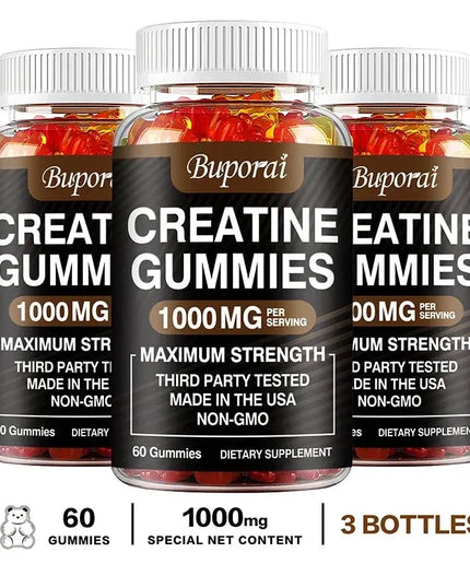 Creatine Monohydrate Gummies - Boost Energy, Build Muscle Mass, and Improve Athletic Performance nkhluka
