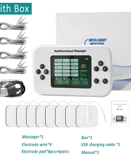 Rechargeable Physiotherapy Equipment Eletric Muscle Stimulator Low-Frequency EMS TENS Pulse Electrostimulator Body Massager nkhluka