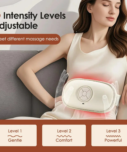 Electric Belly Shaking Massager Red Light Therapy Heating Pad Abdominal Massage Belt Bian Stone Kneading Anti Cellulite Massager nkhluka