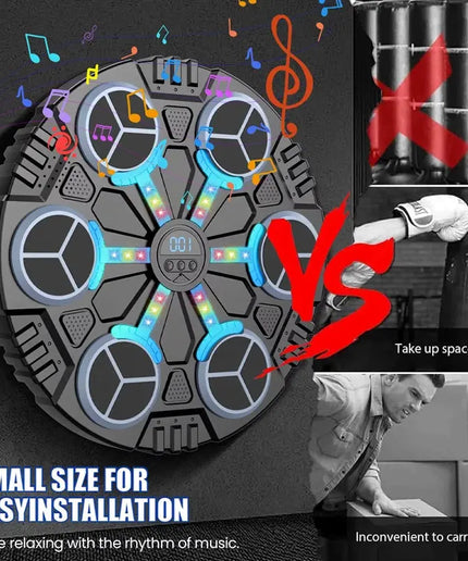 Smart Bluetooth Connection Music Boxing Machine Noise Reduction Wall Mounted Boxing Electronic Target 3 Speed Adjustment nkhluka