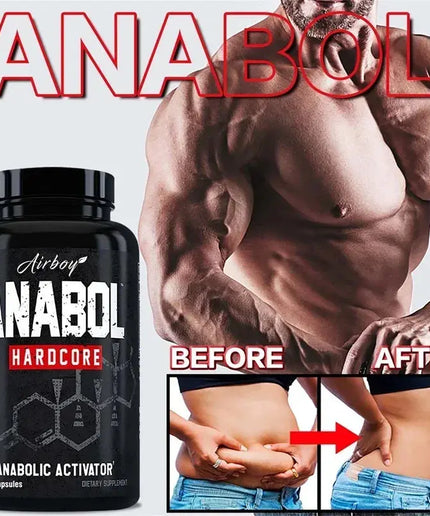 Anabol Hardcore Supplement - Repair Muscle, Muscle Growth, Energy Support, Metabolism, Improved Endurance, Improves Performance nkhluka
