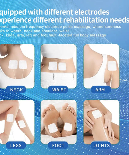 Rechargeable Physiotherapy Equipment Eletric Muscle Stimulator Low-Frequency EMS TENS Pulse Electrostimulator Body Massager nkhluka