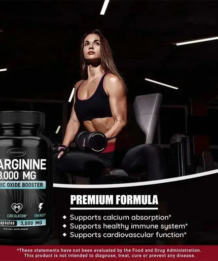 L-Arginine Supplement Boost Endurance -Increase for Energy, Strength,Vascular and Endurance Support During Exercise | Muscle Mas nkhluka