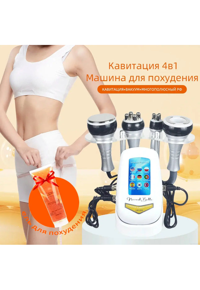 4IN1 Cavitation  Body Slimming 40K Machine Beauty Massager Skin Tighten Face Lifting Vacuum Suction（Overseas Warehouse Shipment） nkhluka