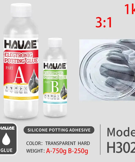 1kg Electronic potting glue silicone epoxy AB two component thermal conductivity flame retardant insulation Silicone resin epoxy nkhluka