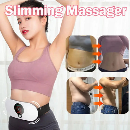 EMS Abdominal Slim Massager Electric Waist Trainer Fat Cellulite Burner Belt Vibration Muscle Massage Slimming Pulse Weight Loss nkhluka