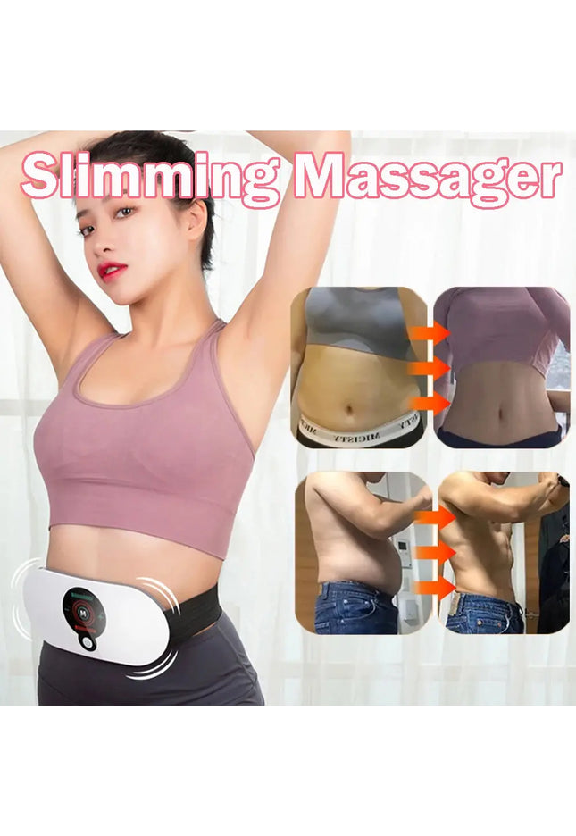 EMS Abdominal Slim Massager Electric Waist Trainer Fat Cellulite Burner Belt Vibration Muscle Massage Slimming Pulse Weight Loss nkhluka