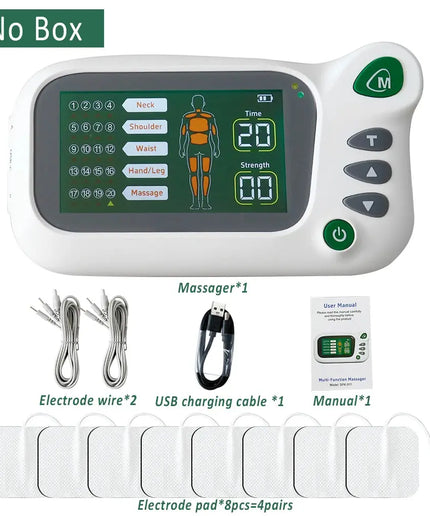 Rechargeable Physiotherapy Equipment Eletric Muscle Stimulator Low-Frequency EMS TENS Pulse Electrostimulator Body Massager nkhluka