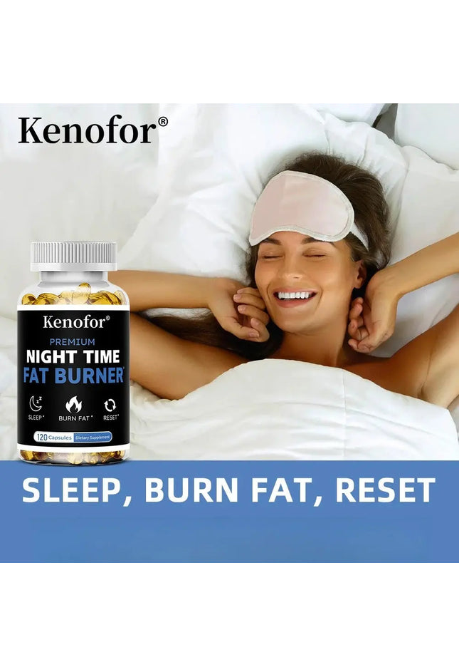 Nighttime Fat Burner Support - Contains White Kidney Bean To Promate Up Metabolism, Weight Management - 120 Capsules nkhluka