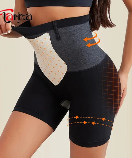 Flarixa Women High Waist Slimming Shorts Panties Tummy Control Boyshorts Shaperwear Bottom Thermal Flat Burning Sweat Panty nkhluka