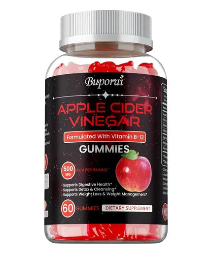 Apple Cider Vinegar Gummies - Promotes Digestive Health, Relieves Bloating and Constipation, Burns Fat, Weight Management nkhluka