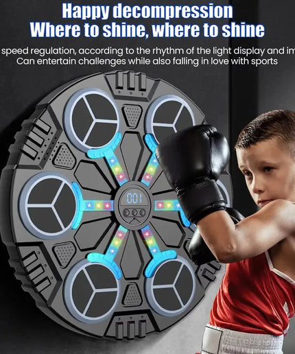 Smart Bluetooth Connection Music Boxing Machine Noise Reduction Wall Mounted Boxing Electronic Target 3 Speed Adjustment nkhluka