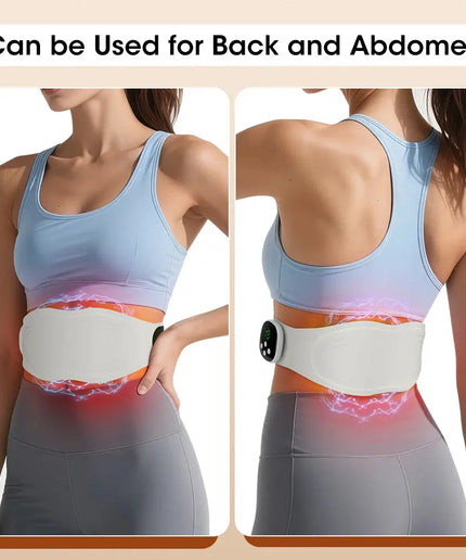 Smart Waist Massager EMS Pulse Vibration 8 Modes Hot Compress Lumbar Protection Abdominal Trainer Body Slimming Device nkhluka