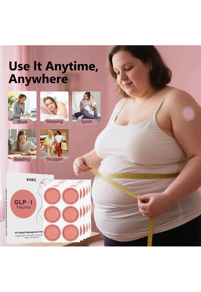 GLP-1 Patches | 30pcs Scientific Formulation Precisely Regulates Appetite & Metabolic Balance Pure Plant Active Delivery System nkhluka