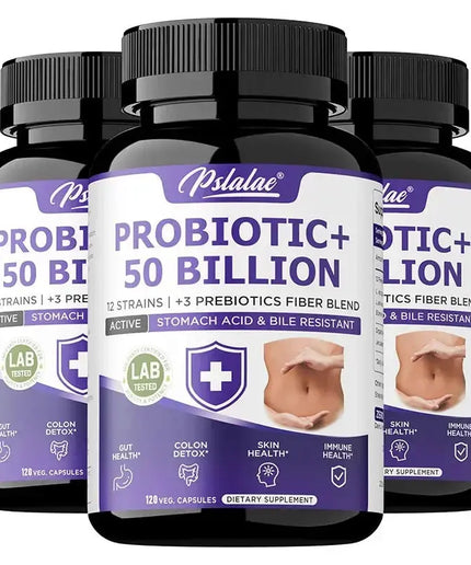 Probiotic 50 Billion - Prebiotics+Digestive Enzymes,Balances Intestinal Flora,Promotes Intestinal Health,Relieves Gas & Bloating nkhluka