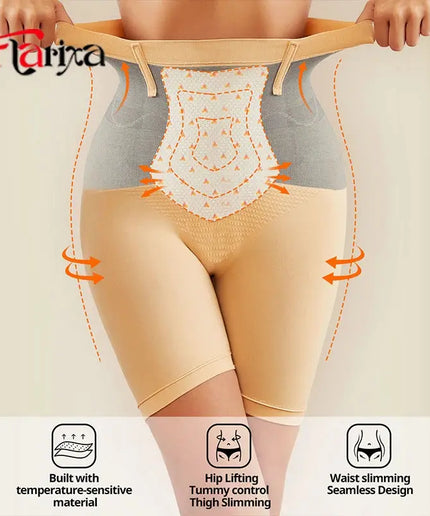 Flarixa Women High Waist Slimming Shorts Panties Tummy Control Boyshorts Shaperwear Bottom Thermal Flat Burning Sweat Panty nkhluka