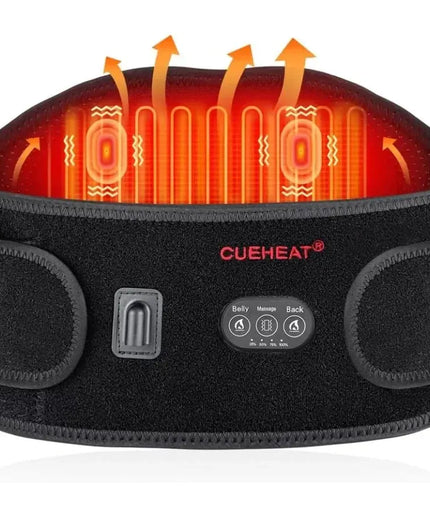 Cordless Rechargeable Heated Waist Belt with Adjustable Temperature Settings and Dual Massage Functions for Low Back Pain Relie nkhluka