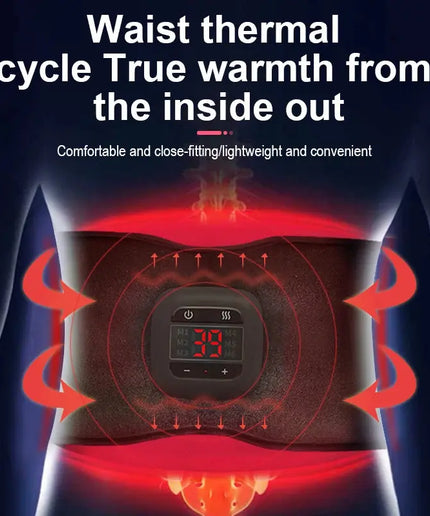 Electric Abdominal Toning Belt EMS Muscle Stimulator Toner Body Slimming Massager Heating Warm Waist Fitness  Weight Loss Unisex nkhluka