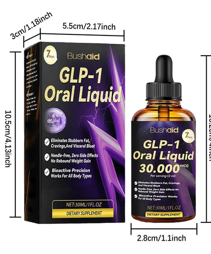 30ml GLP-1 Oral Liquid GLP 1 Peptide Complex Serum Weight Loss Supplements Natural Advanced Body Care Liquids Drops For Women nkhluka