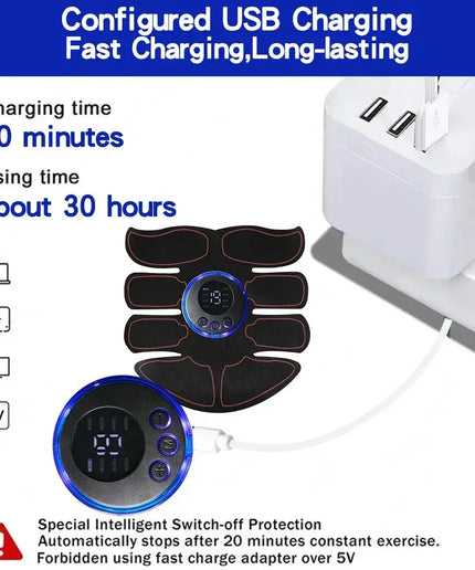 8 Modes EMS Wireless Muscle Stimulator Fitness Trainer ABS 2026 Electric Weight Loss Body Slimming Massageador USB Charging nkhluka