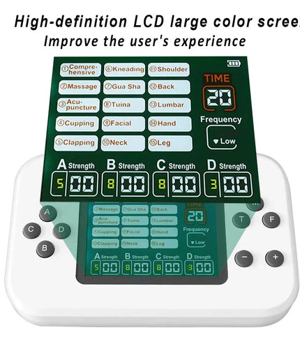 Professional 4 Channels Electrical Muscle Stimulator 15 Modes High and Low Frequency Massager Physiotherapy Electrostimulator nkhluka