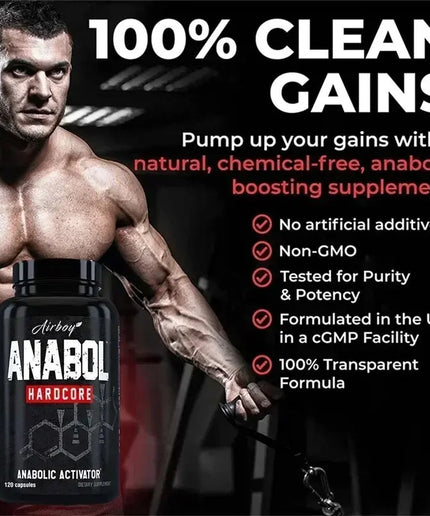 Anabol Hardcore Supplement - Repair Muscle, Muscle Growth, Energy Support, Metabolism, Improved Endurance, Improves Performance nkhluka