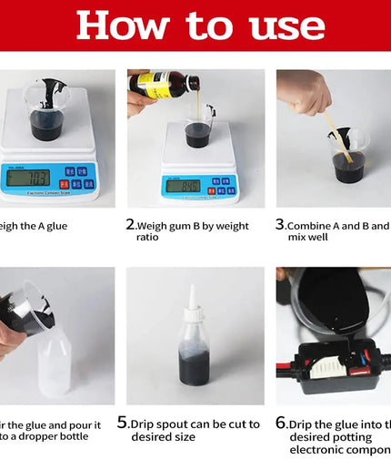 1kg Electronic potting glue silicone epoxy AB two component thermal conductivity flame retardant insulation Silicone resin epoxy nkhluka