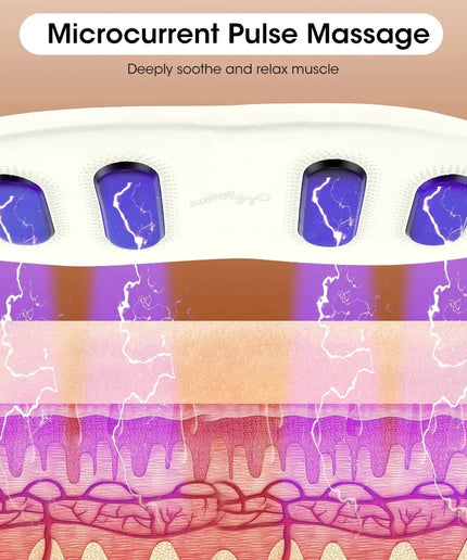 Smart Waist Massager EMS Pulse Vibration 8 Modes Hot Compress Lumbar Protection Abdominal Trainer Body Slimming Device nkhluka