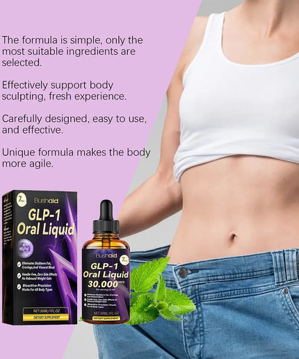 30ml GLP-1 Oral Liquid GLP 1 Peptide Complex Serum Weight Loss Supplements Natural Advanced Body Care Liquids Drops For Women nkhluka