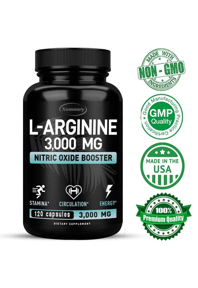 L-Arginine Supplement Boost Endurance -Increase for Energy, Strength,Vascular and Endurance Support During Exercise | Muscle Mas nkhluka