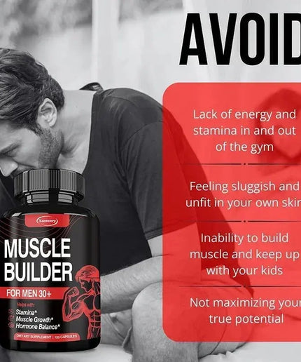 Muscle Supplement - Muscle Mass Increase, Anabolic Activity Support,Muscle Development,Increased Strength - 120 Capsules nkhluka