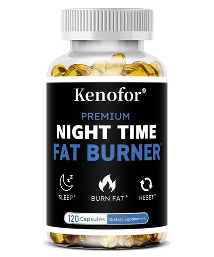 Nighttime Fat Burner Support - Contains White Kidney Bean To Promate Up Metabolism, Weight Management - 120 Capsules nkhluka