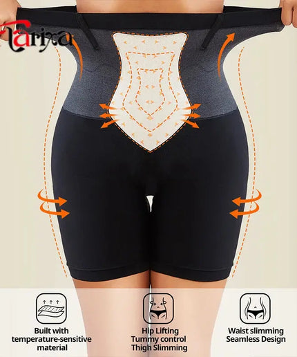 Flarixa Women High Waist Slimming Shorts Panties Tummy Control Boyshorts Shaperwear Bottom Thermal Flat Burning Sweat Panty nkhluka