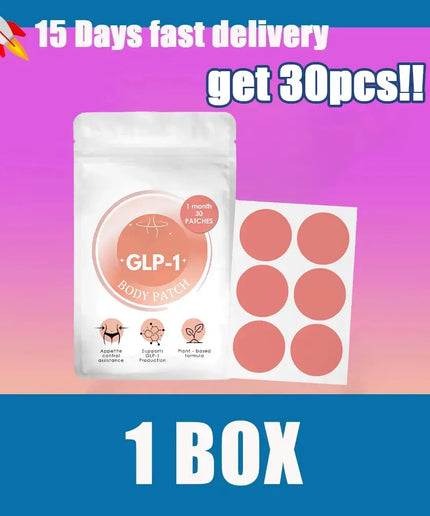 GLP - 1 Body Patch, 30 Patches for Appetite Control & Metabolism Support, Plant - based Formula nkhluka