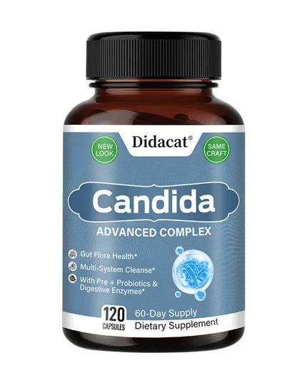 Candida Complex with Digestive Enzymes - Contains Probiotics and Oregano Extract To Balance The Gut and Aid Digestion nkhluka