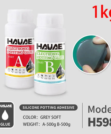 1kg Electronic potting glue silicone epoxy AB two component thermal conductivity flame retardant insulation Silicone resin epoxy nkhluka