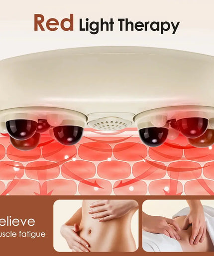 Electric Belly Shaking Massager Red Light Therapy Heating Pad Abdominal Massage Belt Bian Stone Kneading Anti Cellulite Massager nkhluka